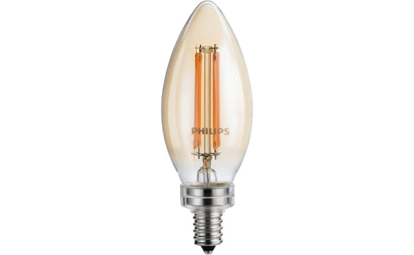 Philips Vintage Edison 40W Equivalent Soft White B11 Candelabra LED Decorative Light Bulb